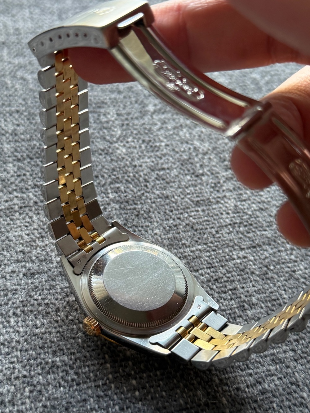 ROLEX Datejust 36mm Automatic Champagne Dial Two-Tone Jubilee Fluted Bezel Watch - Picture 9 of 15